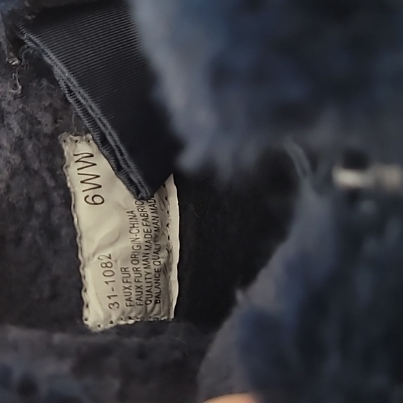 NEW Easy Street Frosty Waterproof Ankle Winter Boots Navy Size 6 Women's Fur - Picture 6 of 9